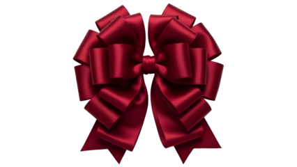 Download high quality image of a festive red bow for christmas gifts on transparent background