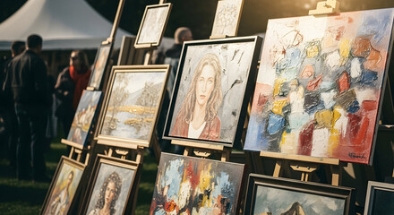 Outdoor Art Exhibition Inspiring Creativity and Cultural Appreciation Open Air Gallery Showcasing Diverse Artistic Styles and Techniques Fine Art Appreciation for the Community