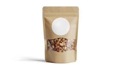 A package of assorted nuts, perfectly presented for a healthy snack or ingredient. 