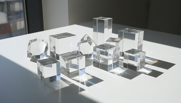 Crystal Refraction Photography, Abstract Light Prism Aesthetic