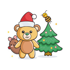 christmas teddy bear