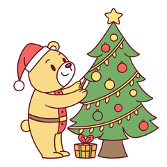 christmas tree and gifts