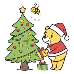 christmas tree and gifts