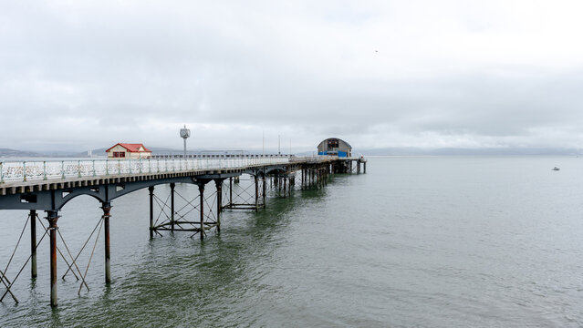 Mumbles Pier extending into Swansea Bay