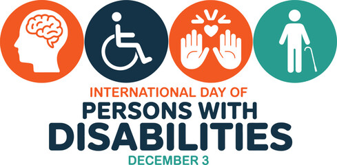 Fototapeta premium International Day of Persons with Disabilities Awareness Symbols