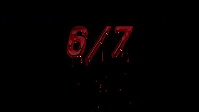 6/7 &ndash; Cryptic Horror Text Animation Loop