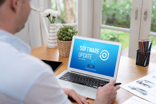 Software update on computer for brisk version of device software upgrade