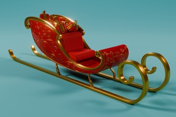 christmas sleigh with gifts