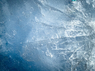 The Texture of a Frozen Piece of Ice , Close-up