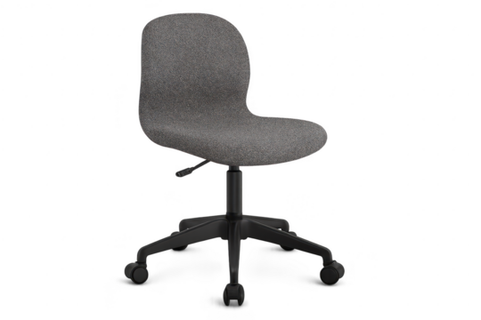Ergonomic office chair isolated on transparent background, adjustable height