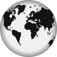 Minimal world map globe icons in outline and solid styles create a clean global symbol set. Versatile Earth illustrations work for geography, travel, and international themes. Perfect for modern brand