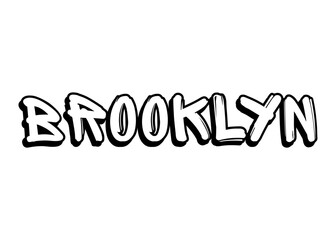 Brooklyn graffiti word vector font
Vector font word on a white background