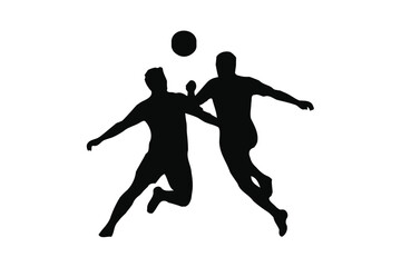 Energetic Football Match Motion Silhouette Soccer Player Vector