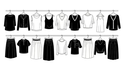 Fototapeta premium Clothes on a Rack