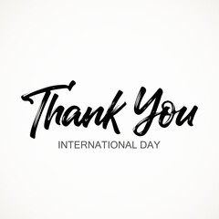 Thank you international day typography, vector art illustration.