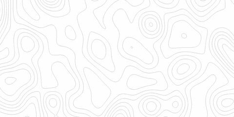 Seamless vector topographic map background. Contour elevation topographic and textured Background of geographic grid for hiking and mountain sports. Abstract black and white topographic contours lines