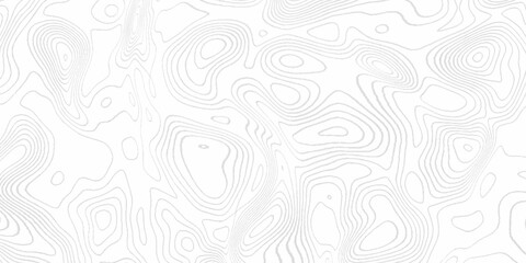 Seamless vector topographic map background. Contour elevation topographic and textured Background of geographic grid for hiking and mountain sports. Abstract black and white topographic contours lines