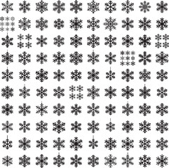 Snowflake silhouette isolated on white background