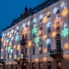 xmas light fa&ccedil;ade 