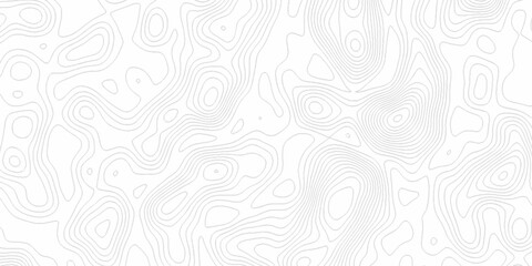 Seamless vector topographic map background. Contour elevation topographic and textured Background of geographic grid for hiking and mountain sports. Abstract black and white topographic contours lines © Mr John