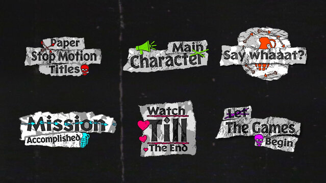 Paper Stop Motion Titles