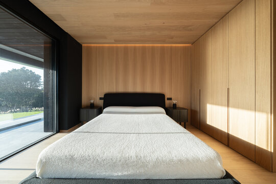 Minimal luxury bedroom with modern architecture design