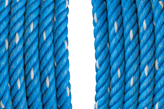 Blue Rope Border Frame with Twisted Fiber Texture