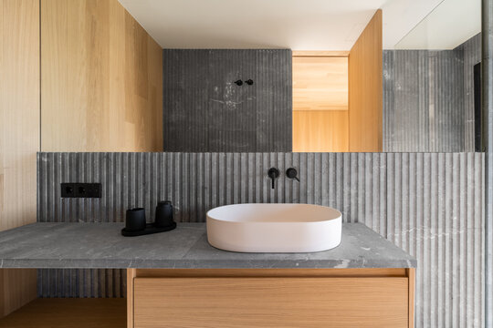 Minimalistic bathroom design in Cantabria, Spain