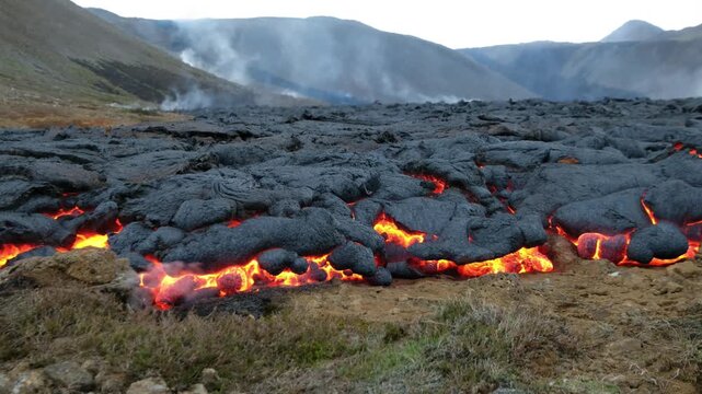 Lava flow of Fagradalsfjall at 17th of June 2021