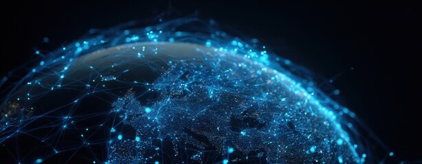 The Earth Illuminated by a Global Digital Network of Connected Cities at Night