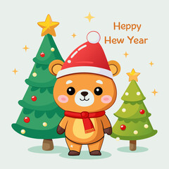 christmas tree with santa claus