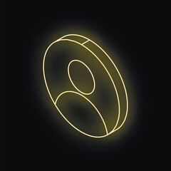 Stylized neon yellow glowing profile picture icon on a dark background representing online identity, social media presence, and user accounts