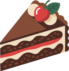 chocolate cake with cherry