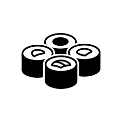 Set of sushi isolated on transparent background