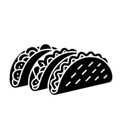 Vector illustration of tacos isolated on transparent background