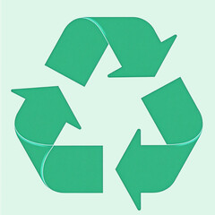 The recycling symbol is a universally accepted international symbol that represents the continuous cycle of collecting, recycling and reusing materials.