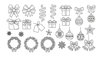 Obraz premium Festive Christmas Ornament Collection: Celebrate the holiday spirit with a charming assortment of Christmas ornaments, each meticulously crafted and brimming with festive cheer.