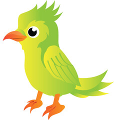 bird cartoon animal vector illustration cute funny character fun smile zoo happy pet drawing art