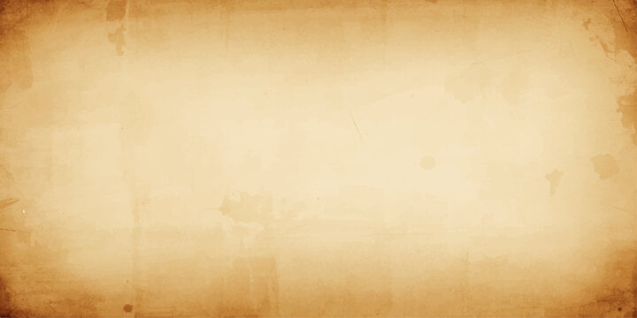 Aged vintage brown parchment paper texture with a stained and dirty blank antique page background