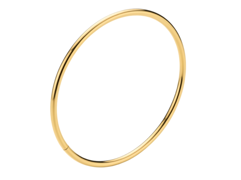 Elegant gold bangle bracelet jewelry fashion accessory isolated on transparent background