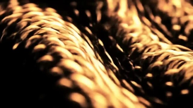Abstract organic shape glowing with light, flames in the background, usable for texture