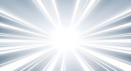 Abstract white light trails radiating from a central bright point