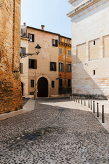 Verona historic street scene near the cathedral