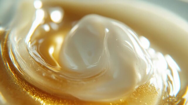 Video A close-up view of a liquid in a bowl, suitable for various uses including science and educational projects