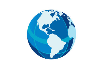 Earth globe with america