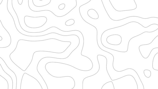 Seamless topographic contour lines map surface topography background for graphic design