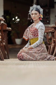 Javanese woman in traditional ceremonial attire
