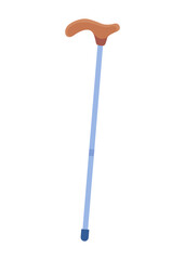 Illustration of a Stylish Walking Cane Featuring a Blue Shaft Design