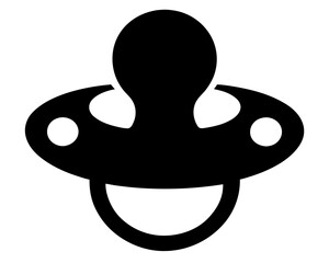 pacifier icon,pacifier soother black silhouette vector 