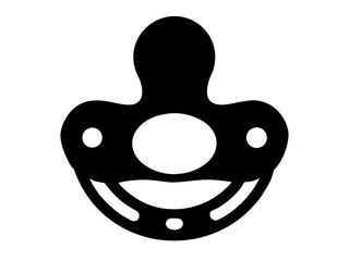 pacifier icon,pacifier soother black silhouette vector 